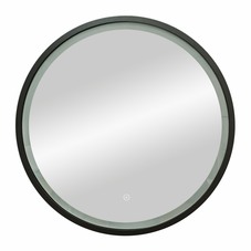 Зеркало Continent Tomar 600 мм круглое с подсветкой черное с сенсорным выключателем