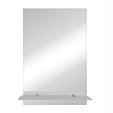 Зеркало Continent Прямоугольник 390х590 мм прямоугольное без подсветки с полкой