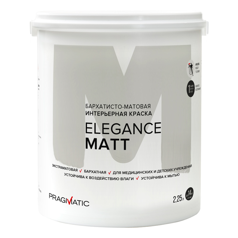Краска моющаяся Pragmatic Elegance Matt база С бесцветная 2 л краска моющаяся carte blanche matt база с бесцветная 8 1 л