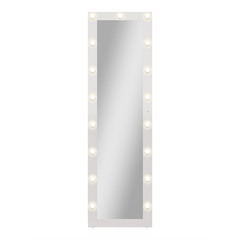 Зеркало напольное с подсветкой Ferreira 520х1750 мм гримерное белое
