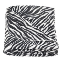 Плед 130х150 см Belezza Zebra флис черный