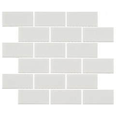 Мозаика Starmosaic Brick White Glossy белая керамическая 294х288х4,5 мм глянцевая