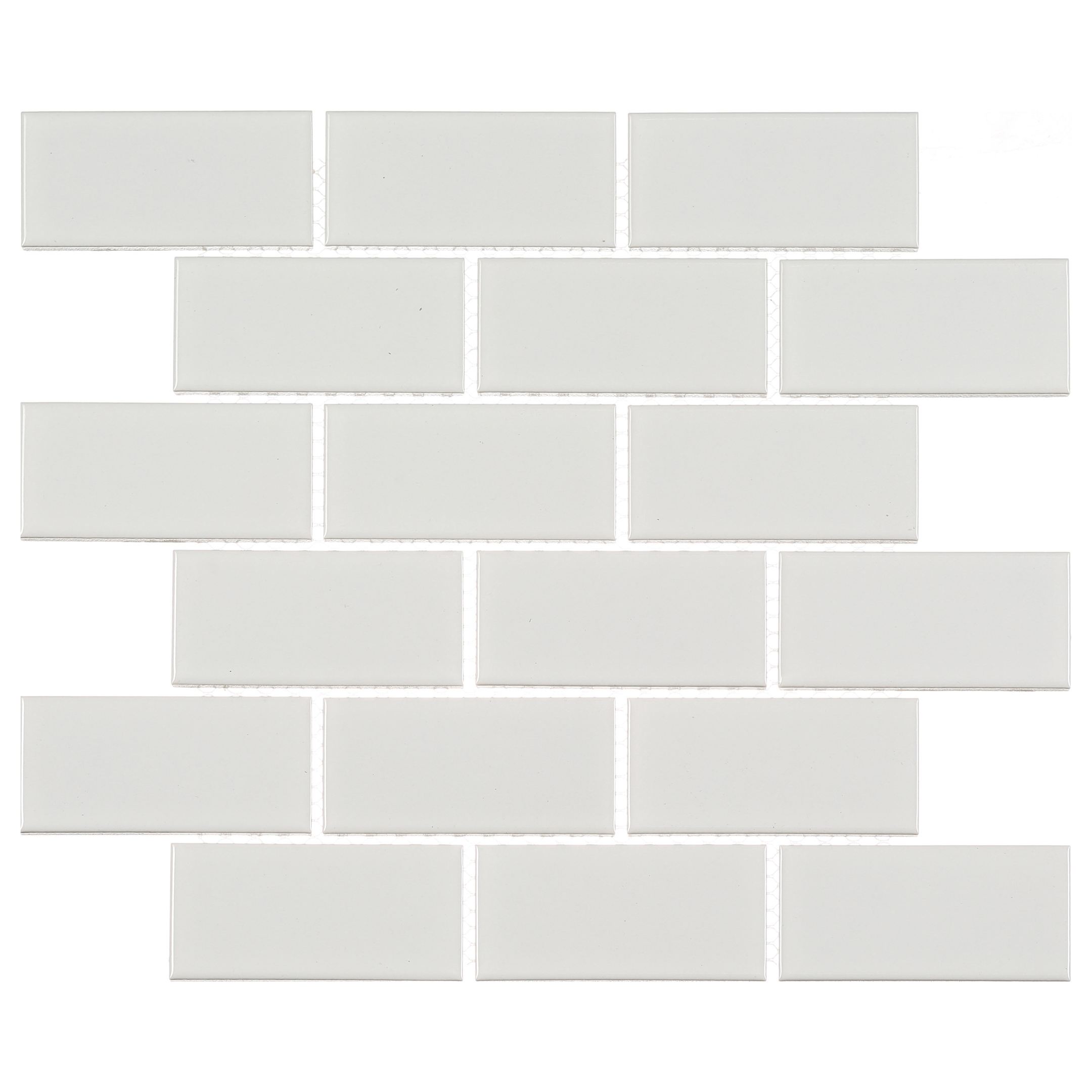 фото Мозаика starmosaic brick white glossy белая керамическая 294х288х4,5 мм глянцевая