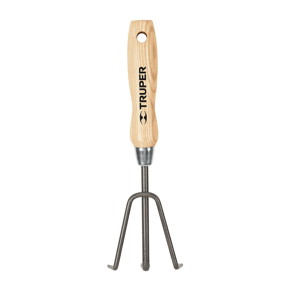 Рыхлитель Truper 3 зуба с деревянной лакированной ручкой (15024) рыхлитель 3 х зубый с деревянной ручкой росток 39616 75x75x430 мм