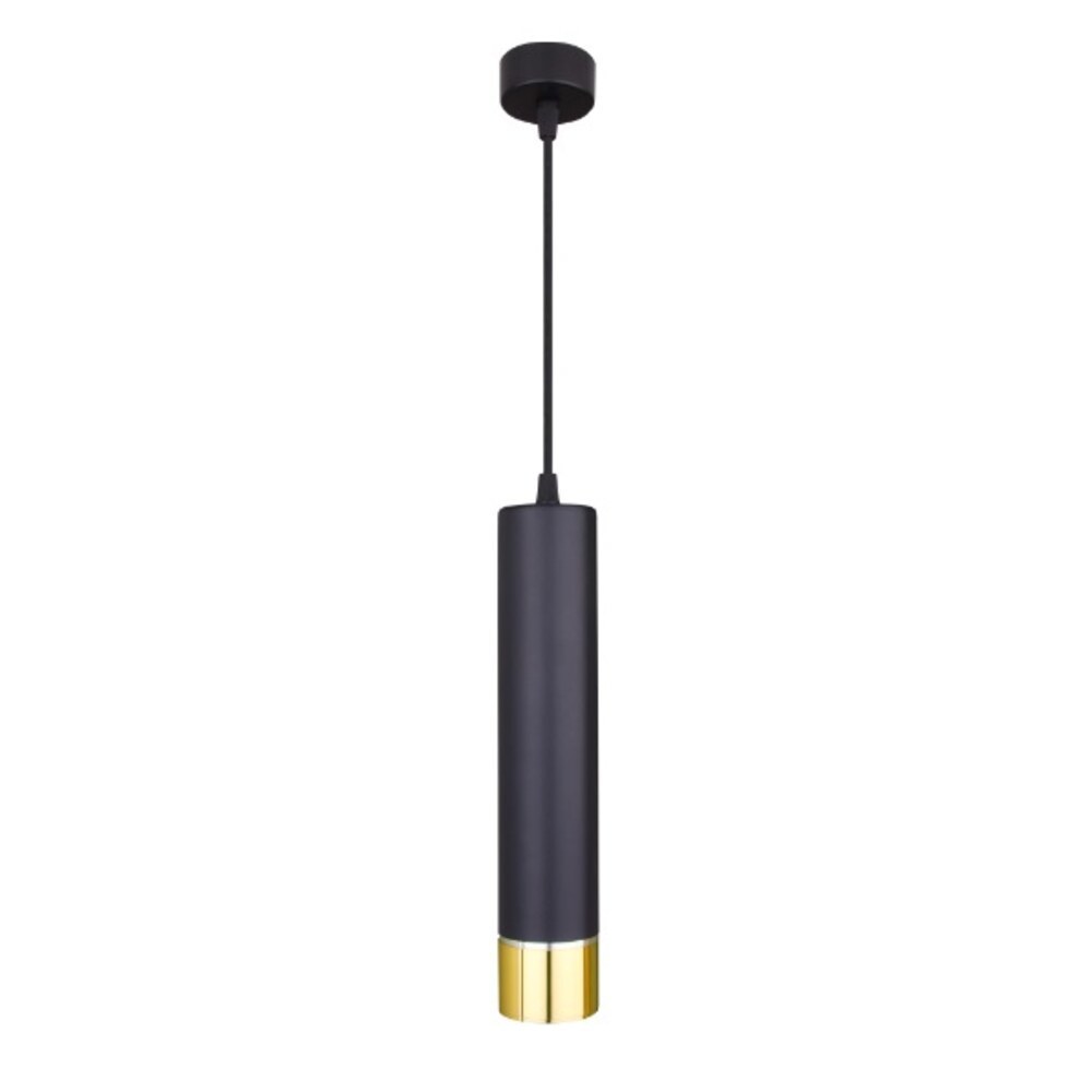 Светильник подвесной Eurosvet DLN107 GU10 40 Вт 3 кв.м черный/золото IP20 (a055579) светильник подвесной 1 м² gu10 призма цвет черный