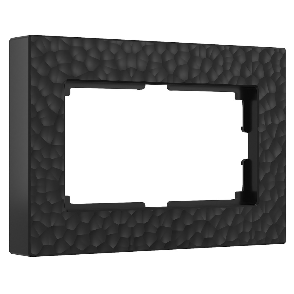 Рамка для двойной розетки Werkel Hammer черная (a052535) накладка для розетки hdmi werkel w1296008 hammer черная