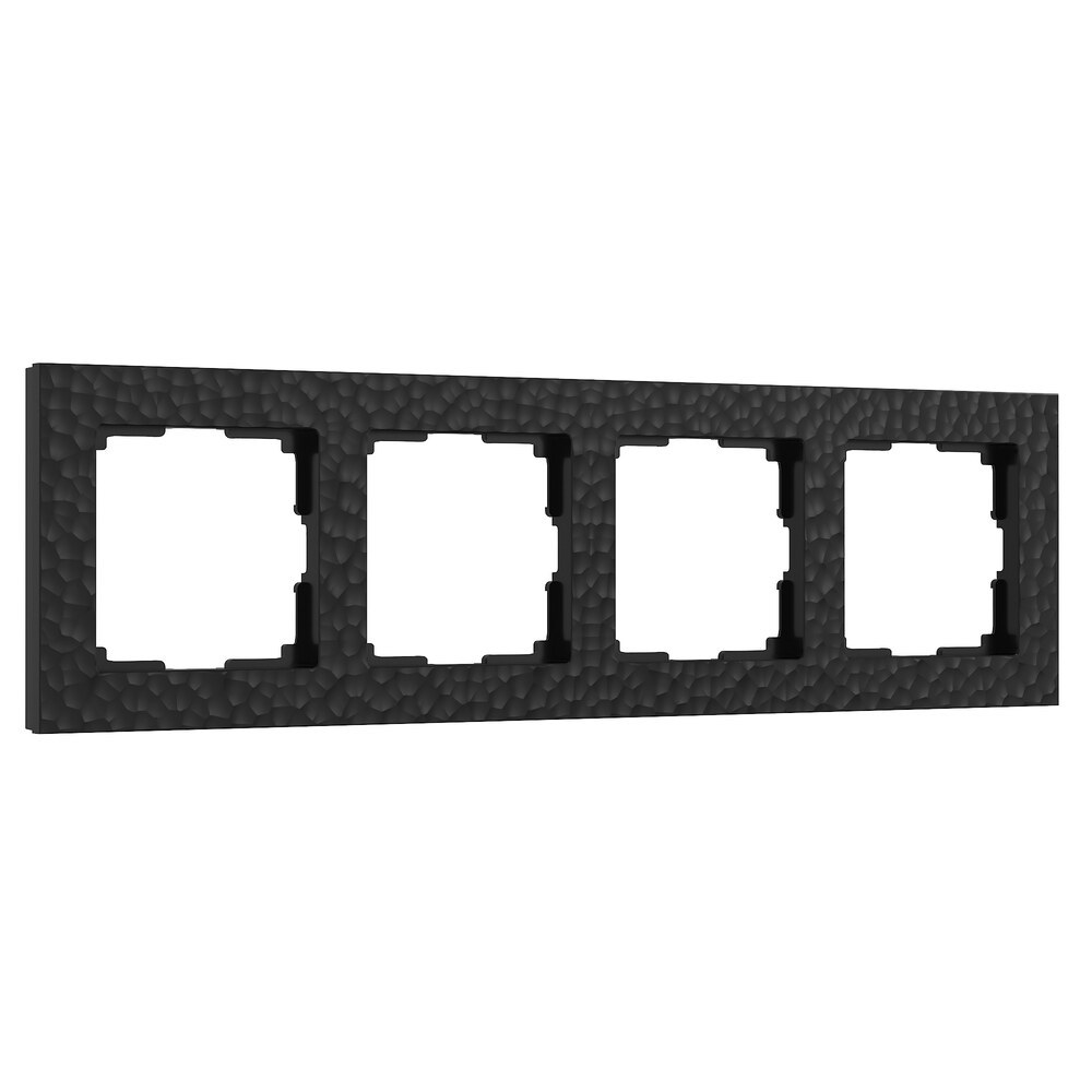 рамка werkel hammer четырехместная черная a052527 Рамка Werkel Hammer четырехместная черная (a052527)