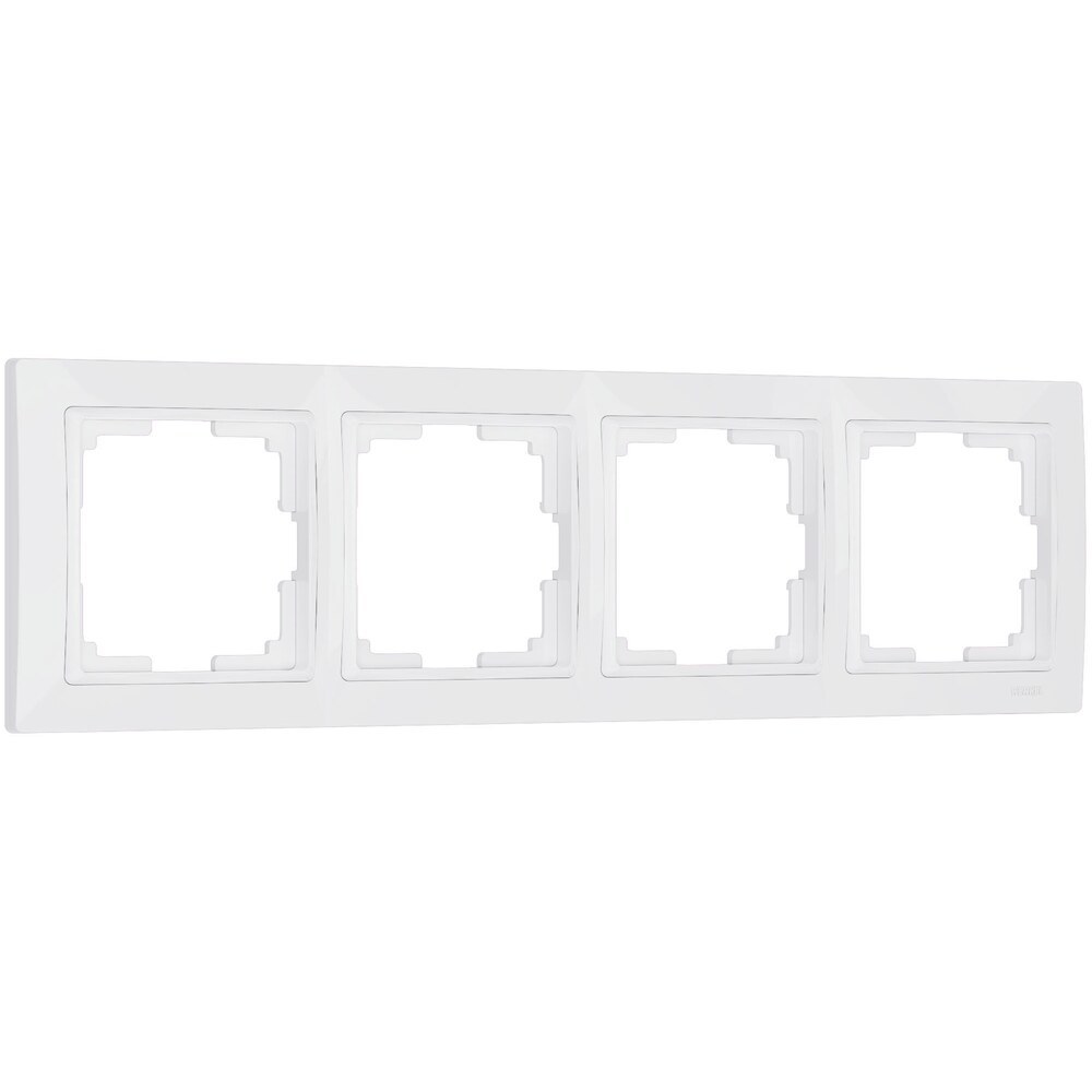рамка werkel acrylic четырехместная белая a062131 Рамка Werkel Snabb четырехместная белая (a051301)