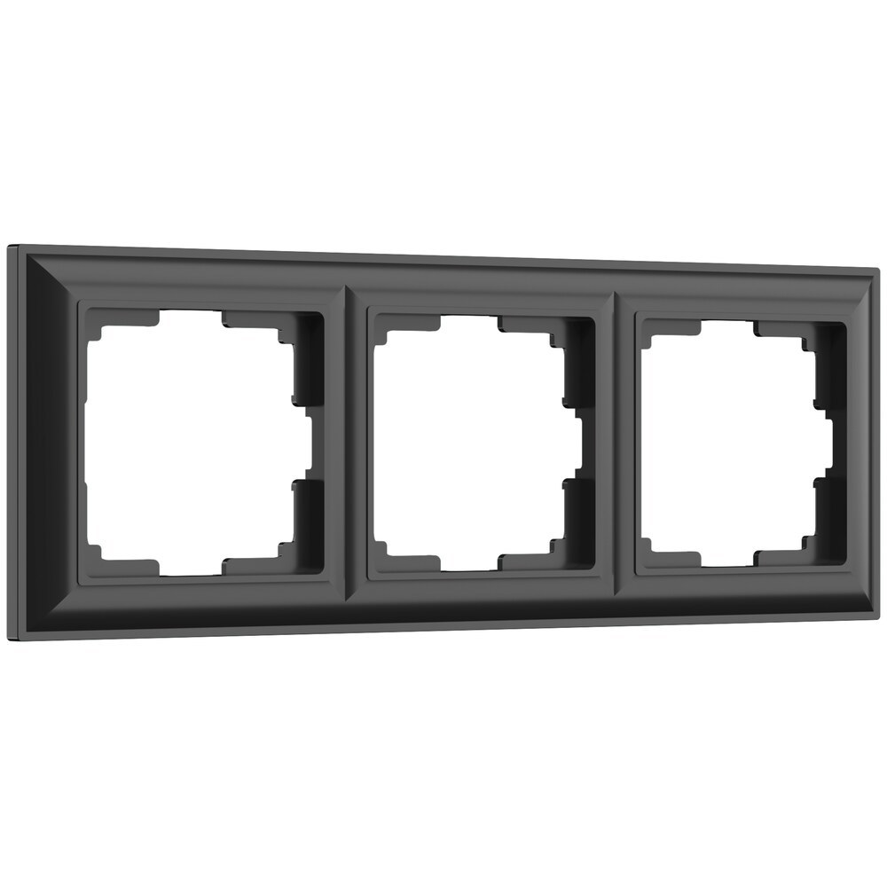рамка werkel hammer трехместная черная a052521 Рамка Werkel Fiore трехместная черная (a051026)