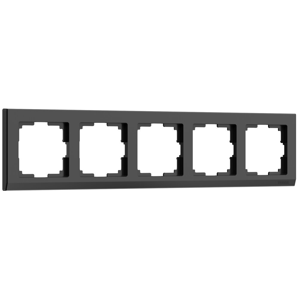 Рамка Werkel Stark пятиместная черная (a050926) рамка werkel diamant пятиместная зеркальная a051016