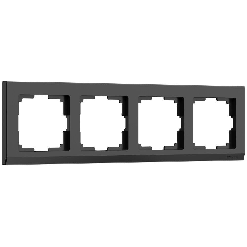рамка werkel hammer четырехместная черная a052527 Рамка Werkel Stark четырехместная черная (a050913)