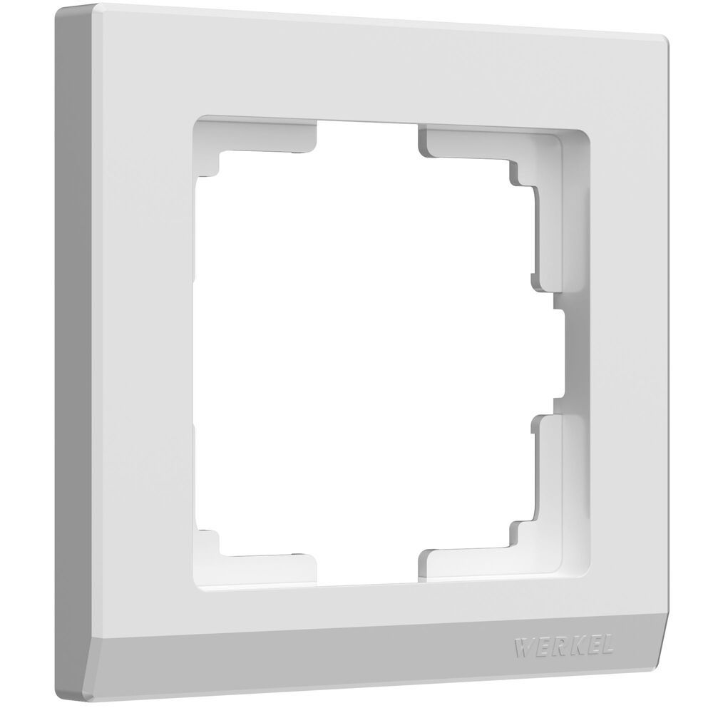 рамка werkel acrylic a059313 одноместная универсальная белая ip20 Рамка Werkel Stark одноместная белая (a050919)