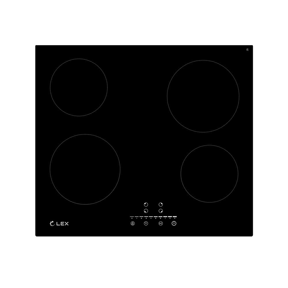 фото Варочная панель электрическая lex evh 640-1 4 конфорки черная