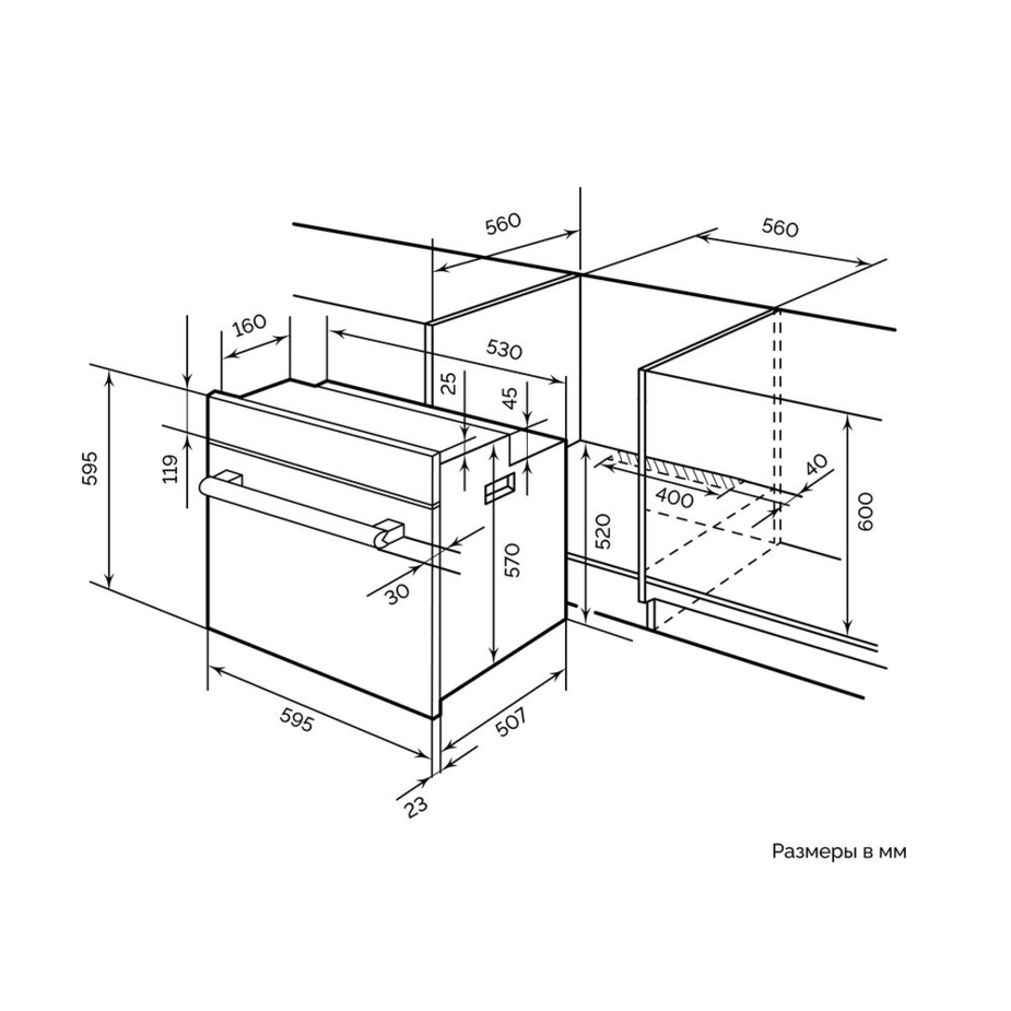 Стандартные габариты духового шкафа