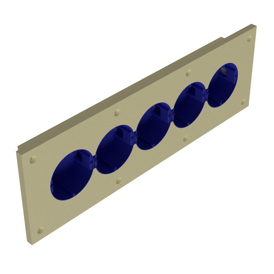 Подрозетник звукоизоляционный Неоакустик 44х440х155 мм (5 секций ...