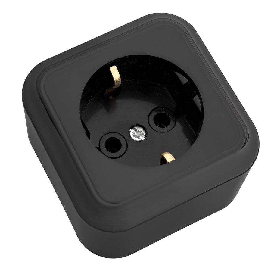 Розетка Bylectrica Пралеска РА16-254 открытая установка с заземлением ...