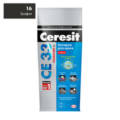 Затирка цементная Ceresit CE 33 16 графит 2 кг