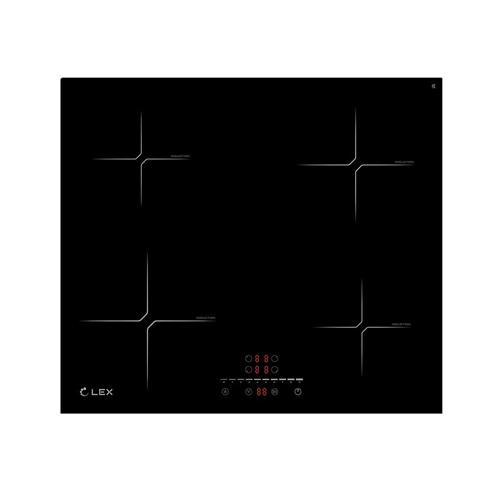 фото Варочная панель индукционная lex evi 640-2 4 конфорки черная