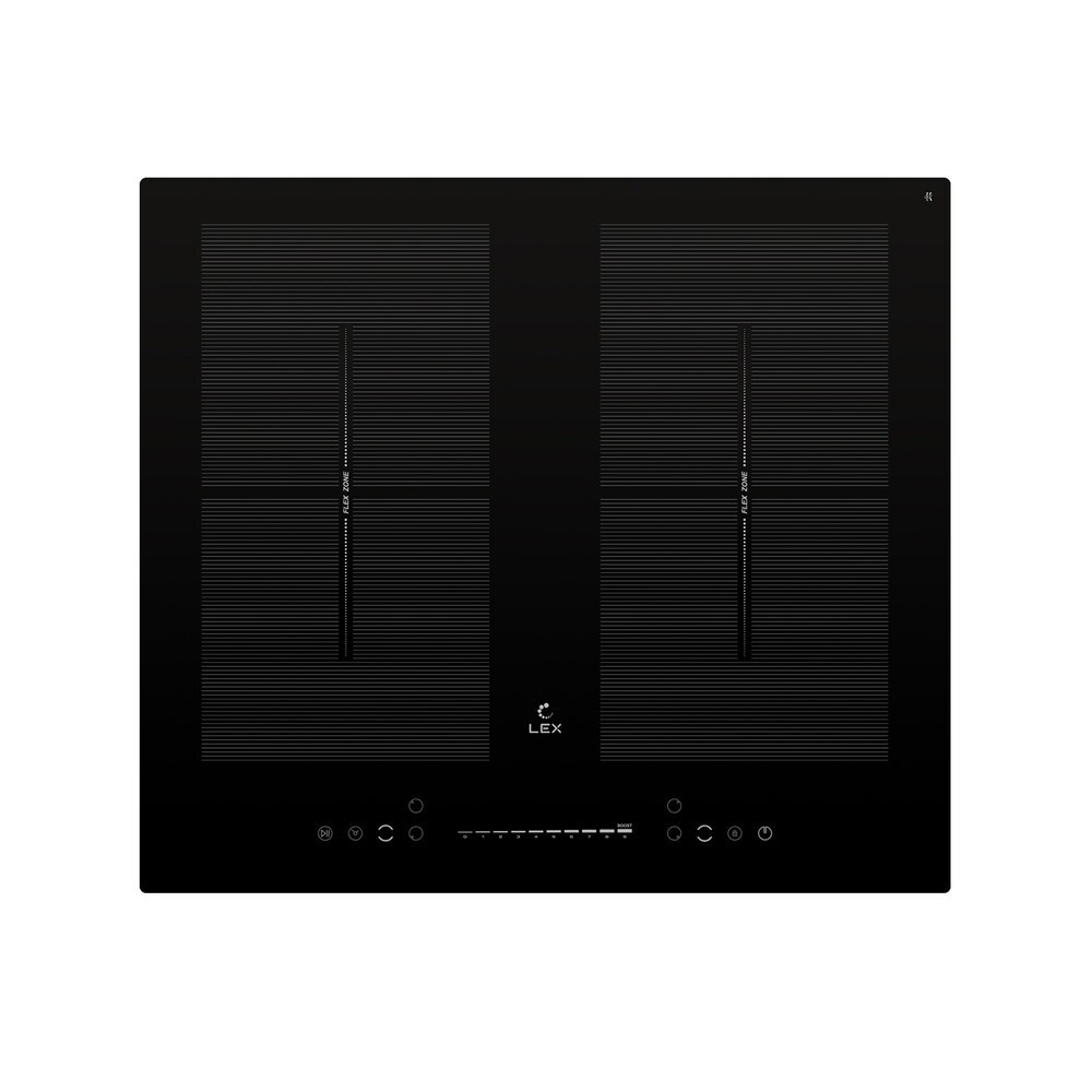 Варочная панель индукционная Lex EVI 640 F 4 конфорки черная варочная панель индукционная lex evi 431a 3 конфорки черная
