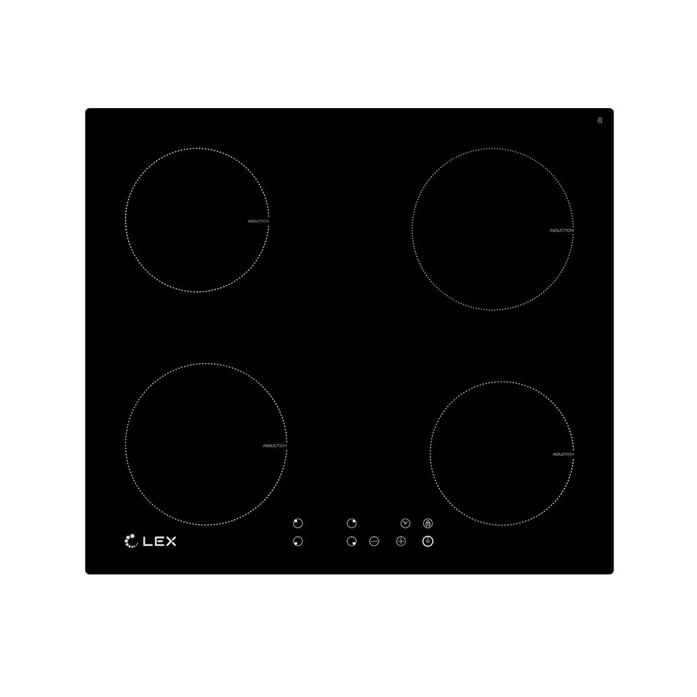 Варочная панель индукционная Lex EVI 640-1 4 конфорки черная варочная панель индукционная lex evi 641b bl 4 конфорки черная
