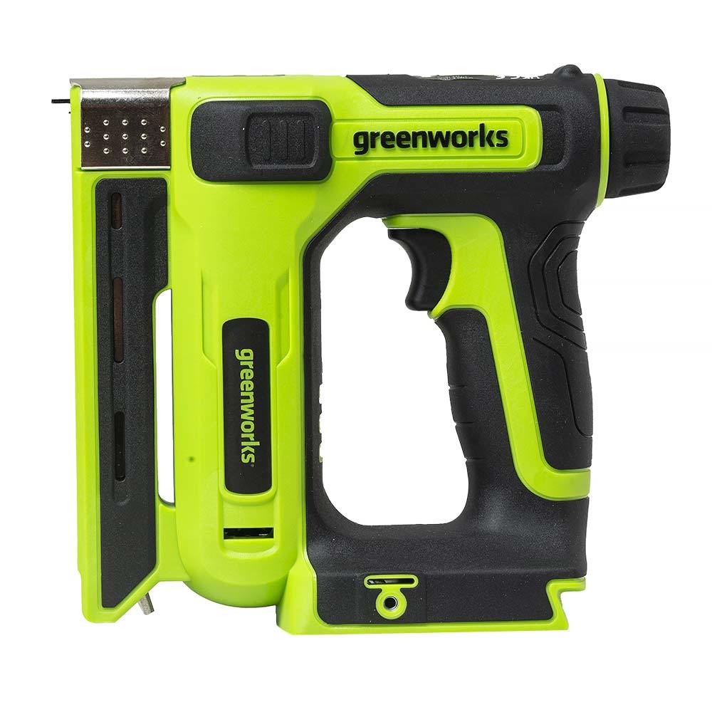 Скобозабивной пистолет аккумуляторный Greenworks G24CS10 24В Li-Ion без АКБ и ЗУ (3400107)