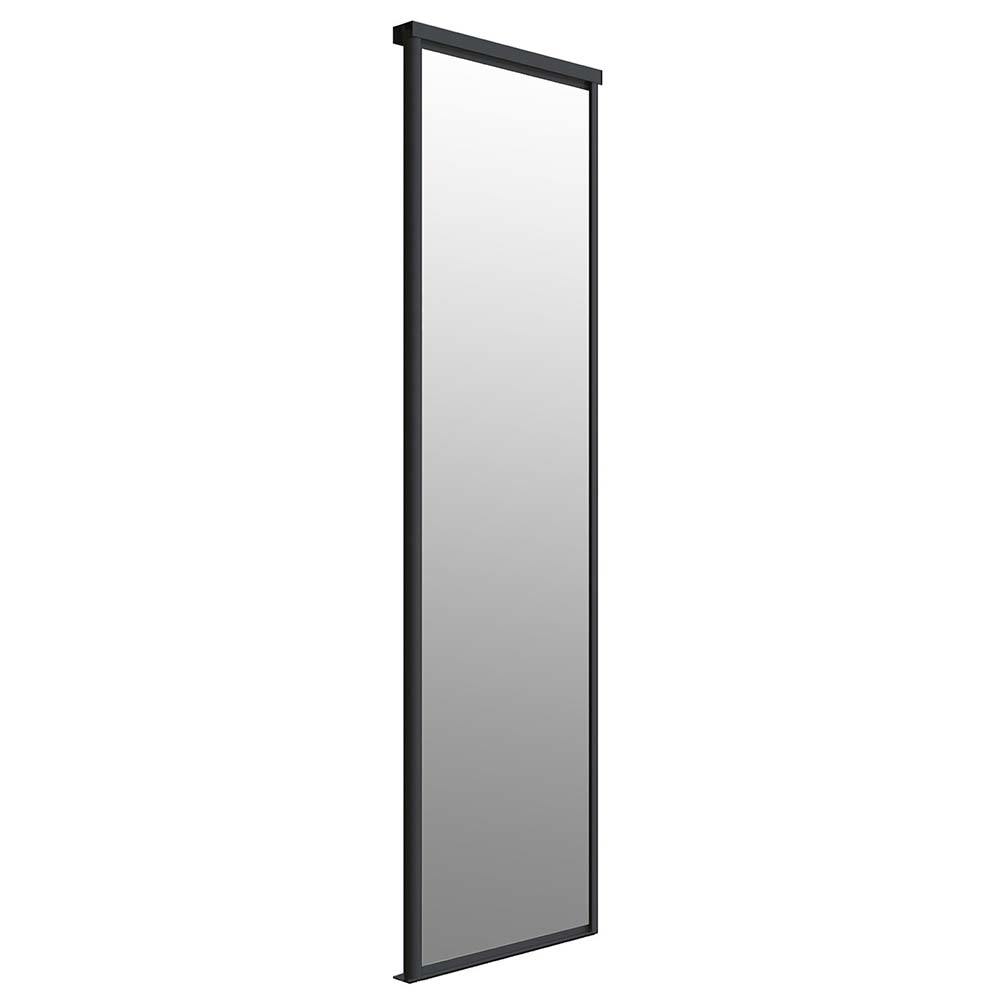 фото Дверь-купе 683x2452 мм зеркало/черный матовый elegant no name