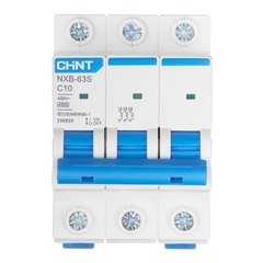 Автоматический выключатель Chint (296826 Chint) 3P 10А тип С 4,5 кА 400 В на DIN-рейку