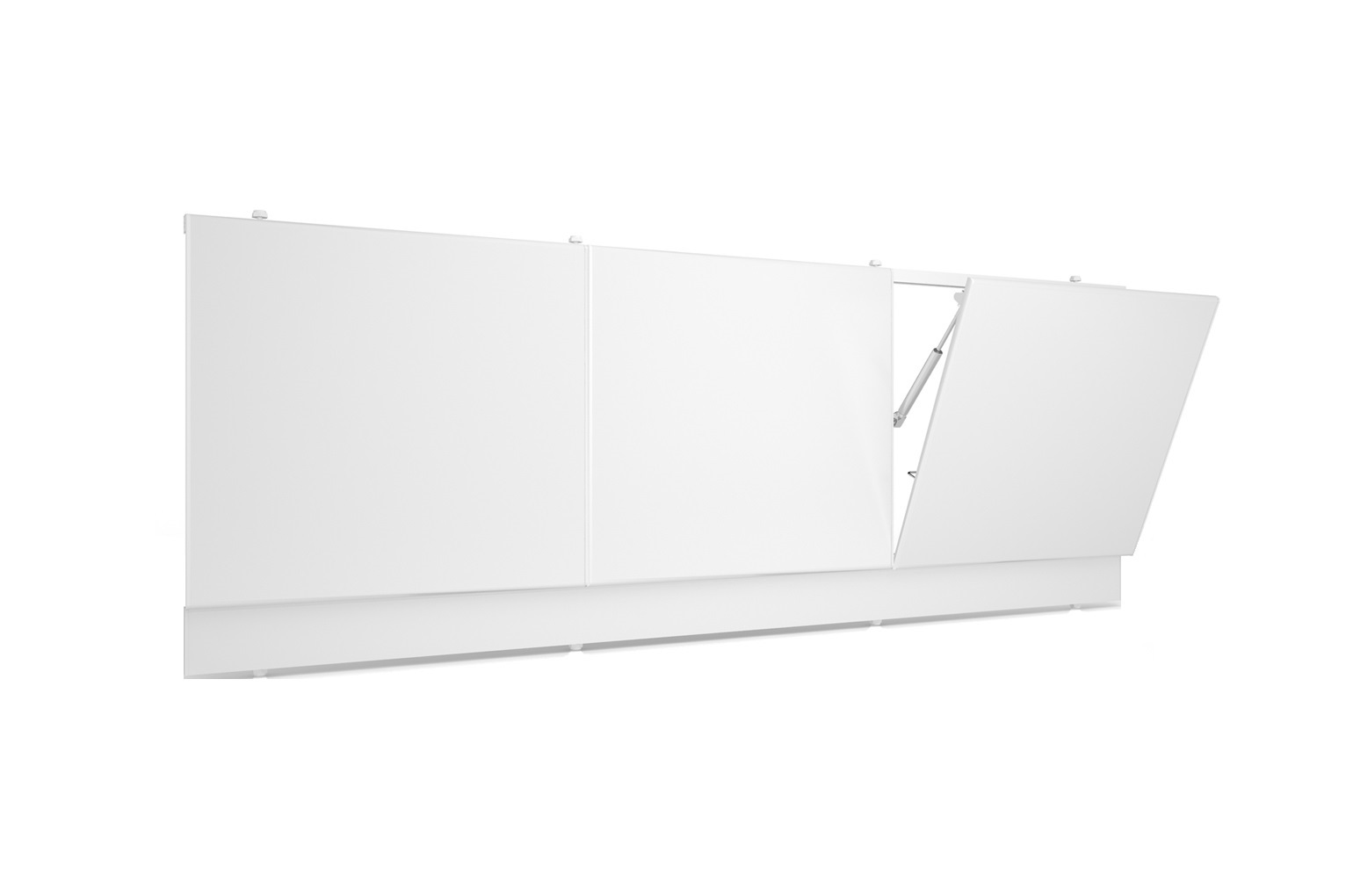 Экран для ванны фронтальный Метакам ПВХ 150х55 см белый с откидными дверями и выдвижным ящиком (19545)