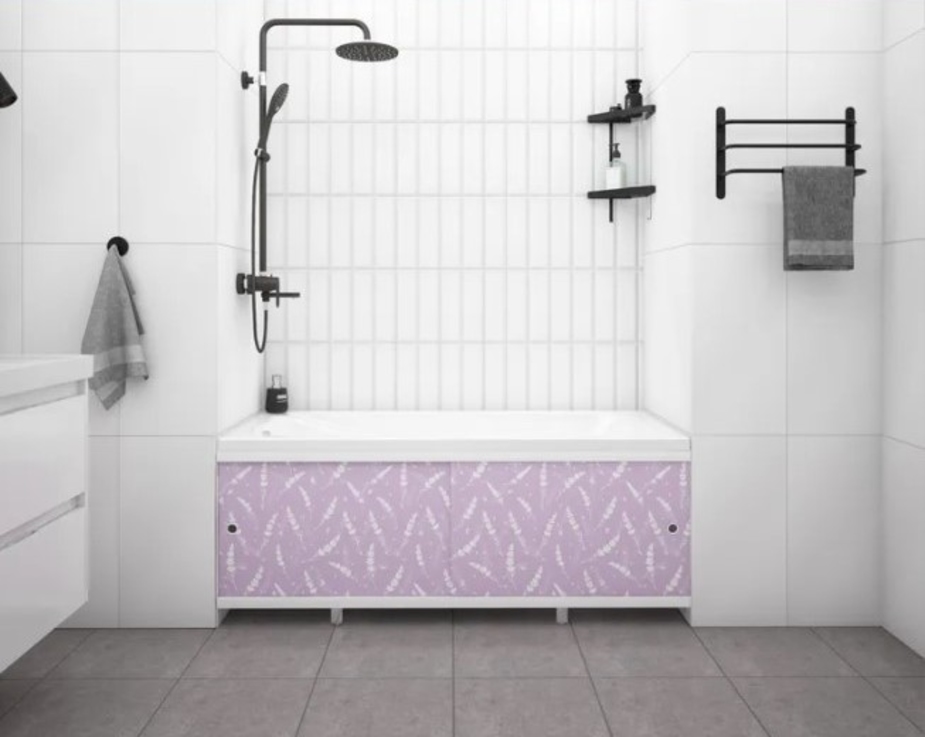 Экран для ванны Метакам Ультралегкий полистирол 170х56 см сиреневый ...