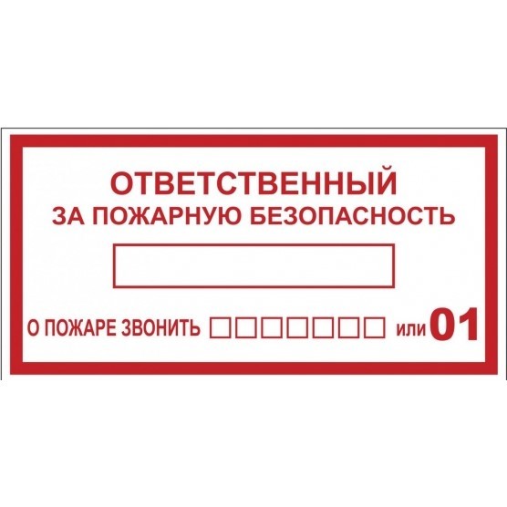 Наклейка знак пожарной безопасности EKF PROxima 100х200 мм Ответственный за пожарную безопасность (10 шт.) (an-4-05) наклейка ответственный за пожарную безопасность