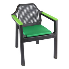 Кресло Adriano Easy Comfort color темно-коричневое/зеленое 660х610х790 мм (Р6031)