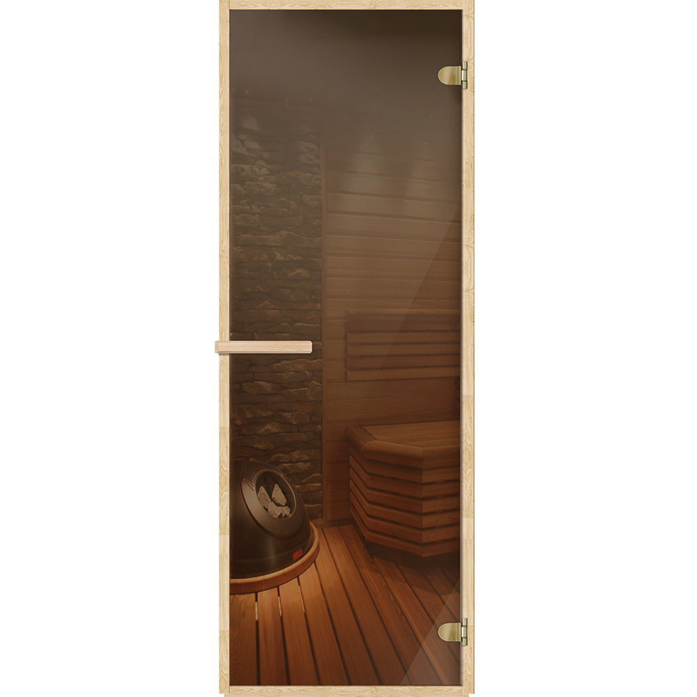 фото Дверь для бани и сауны стеклянная бронза doorwood 690x1890 мм (dw01217)