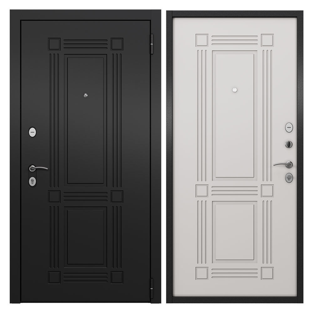 Дверь входная Mastino Home Eco правая черный матовый - эмаль молоко 960х2050 мм дверь входная стальная металлическая rex 19 арт фл 1 сандал серый