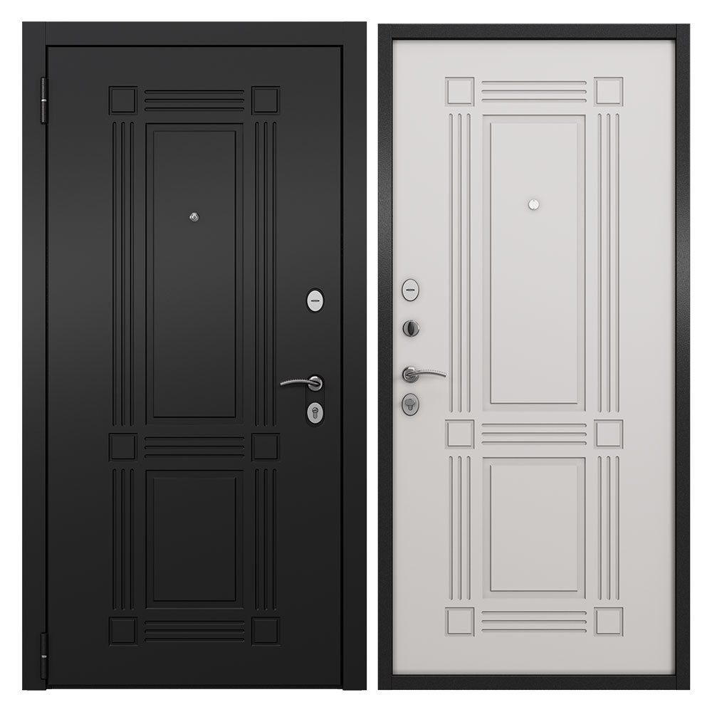 Дверь входная Mastino Home Eco левая черный матовый - эмаль молоко 960х2050 мм дверь входная стальная металлическая rex 19 арт фл 1 сандал серый