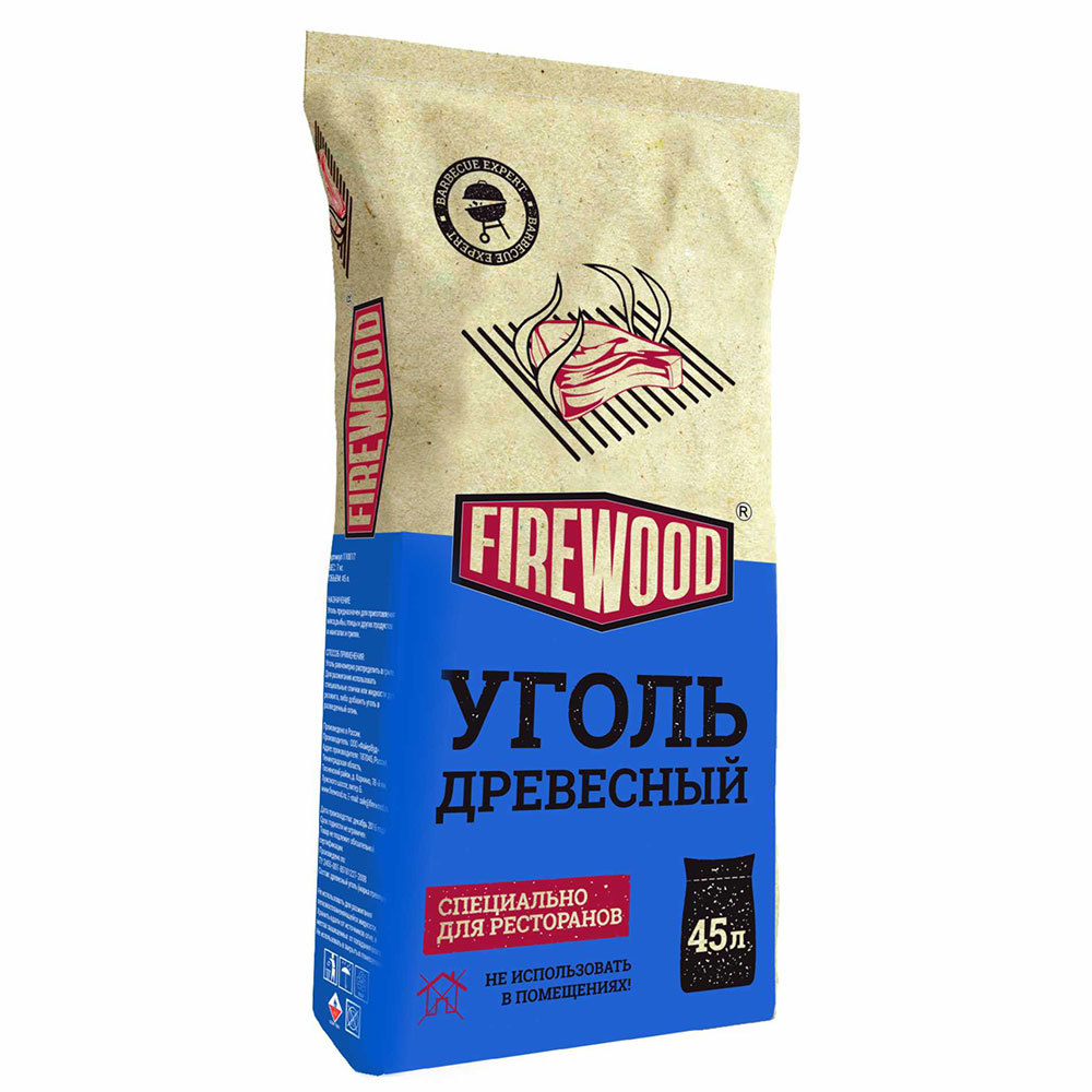 Уголь древесный березовый Firewood 7 кг уголь древесный firewood 45 л