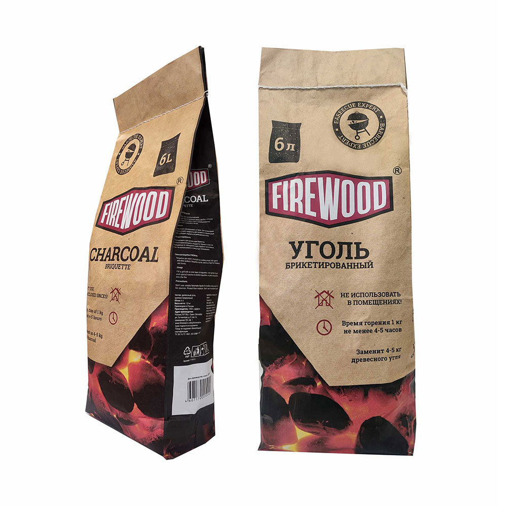 Брикет березовый для розжига Firewood 1,8 кг уголь брикетированный камадо 10кг