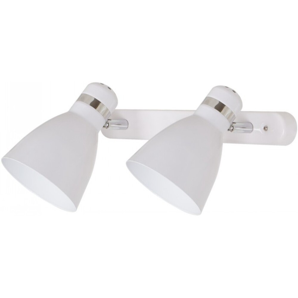 фото Спот настенно-потолочный накладной белый arte lamp mercoled e27 40 вт ip20 под 2 лампы (a5049ap-2wh)