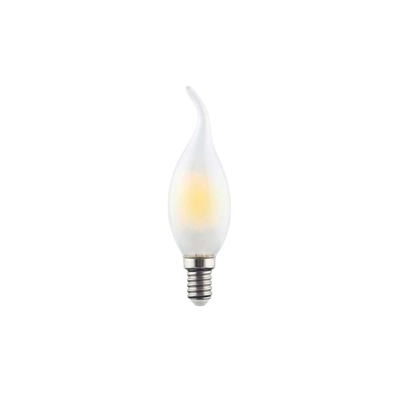 Лампа светодиодная филаментная Voltega E14 4000К 6 Вт 570 Лм 220-240 В свеча на ветру матовая
