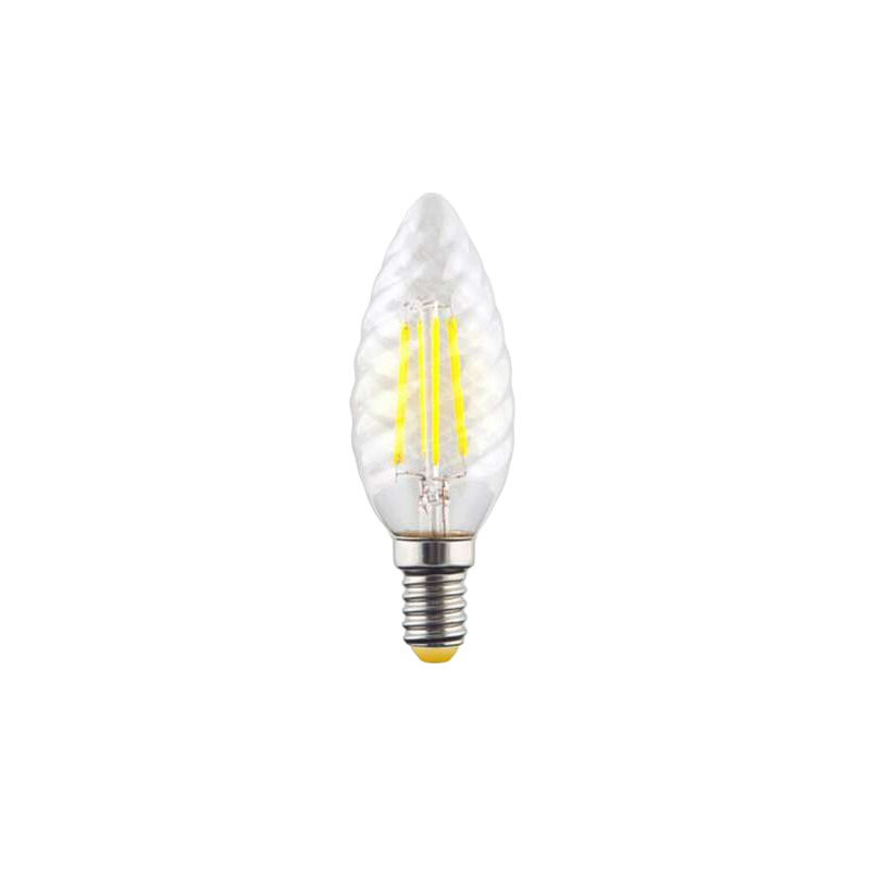 Лампа светодиодная филаментная Voltega E14 2800К 6 Вт 580 Лм 220-240 В свеча витая прозрачная