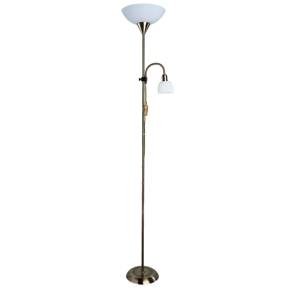 фото Торшер arte lamp e27 60 вт белый ip20 (a9569pn-2ab)