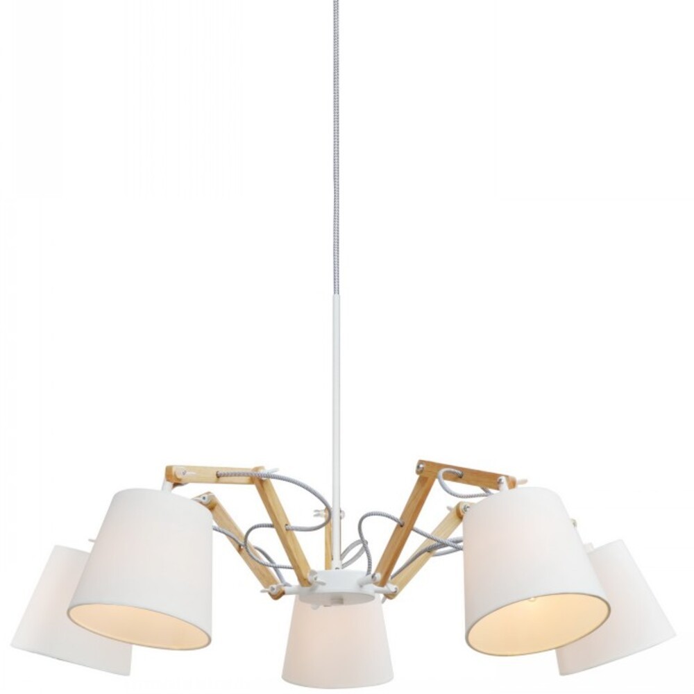 Люстра потолочная Arte Lamp Pinocchio E14 200 Вт 10 кв.м (A5700LM-5WH) люстра artelamp pinocchio a5700lm 5wh белая светлое дерево