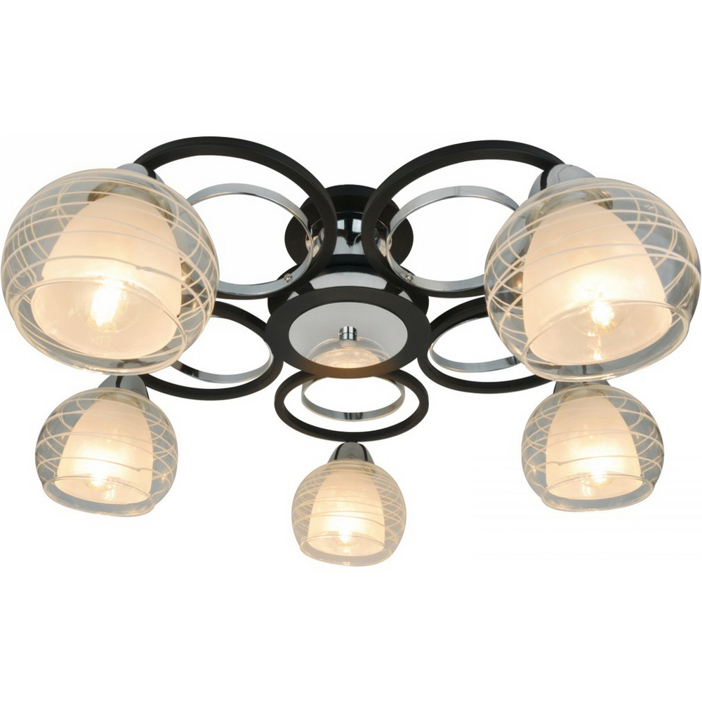 

Люстра потолочная Arte Lamp Ginevra E14 200 Вт 10 кв.м (A1604PL-5BK)