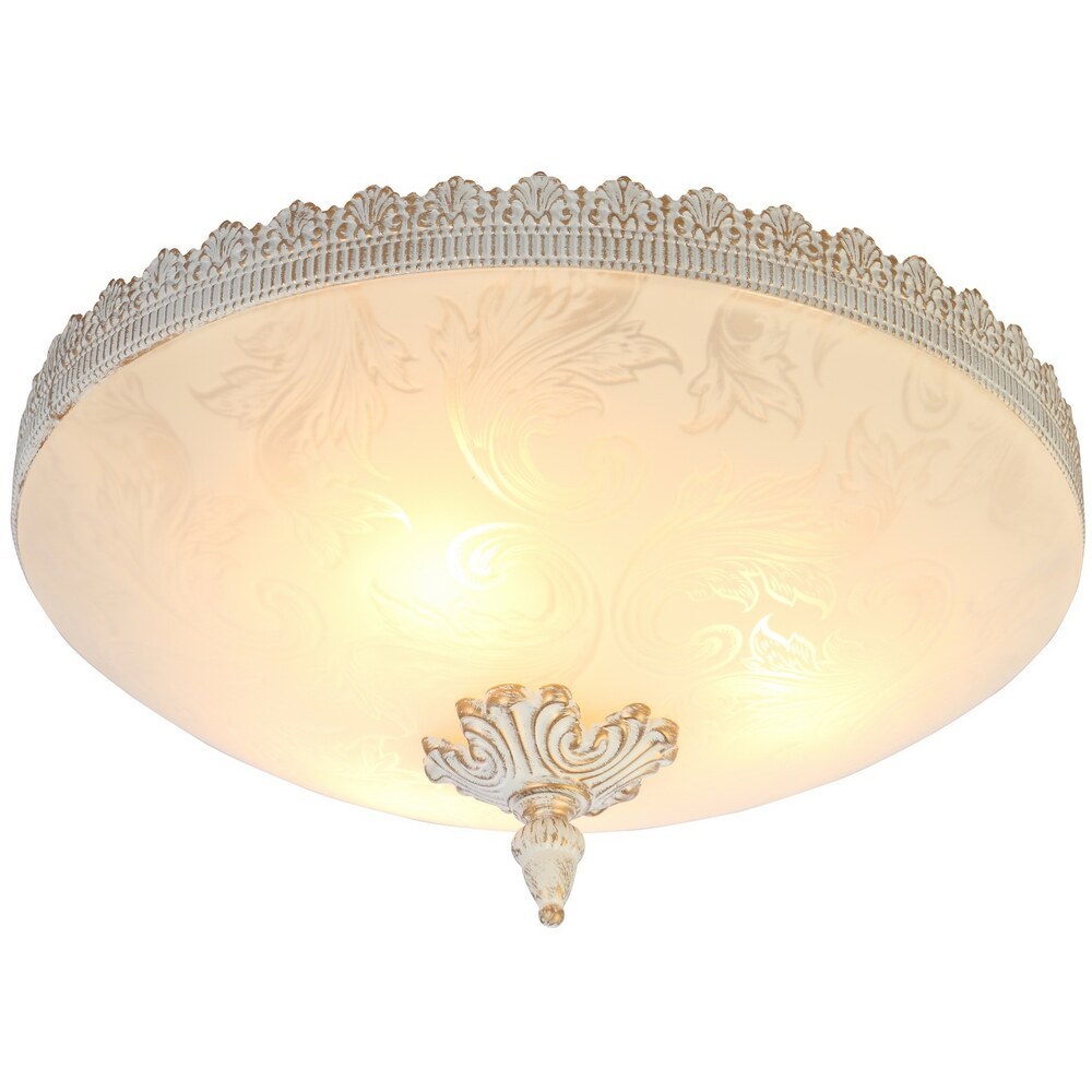 Светильник Arte Lamp Crown E27 180 Вт 12 кв.м бело-золотой IP20 (A4541PL-3WG) потолочный светильник arte lamp crown a4541pl 3wg