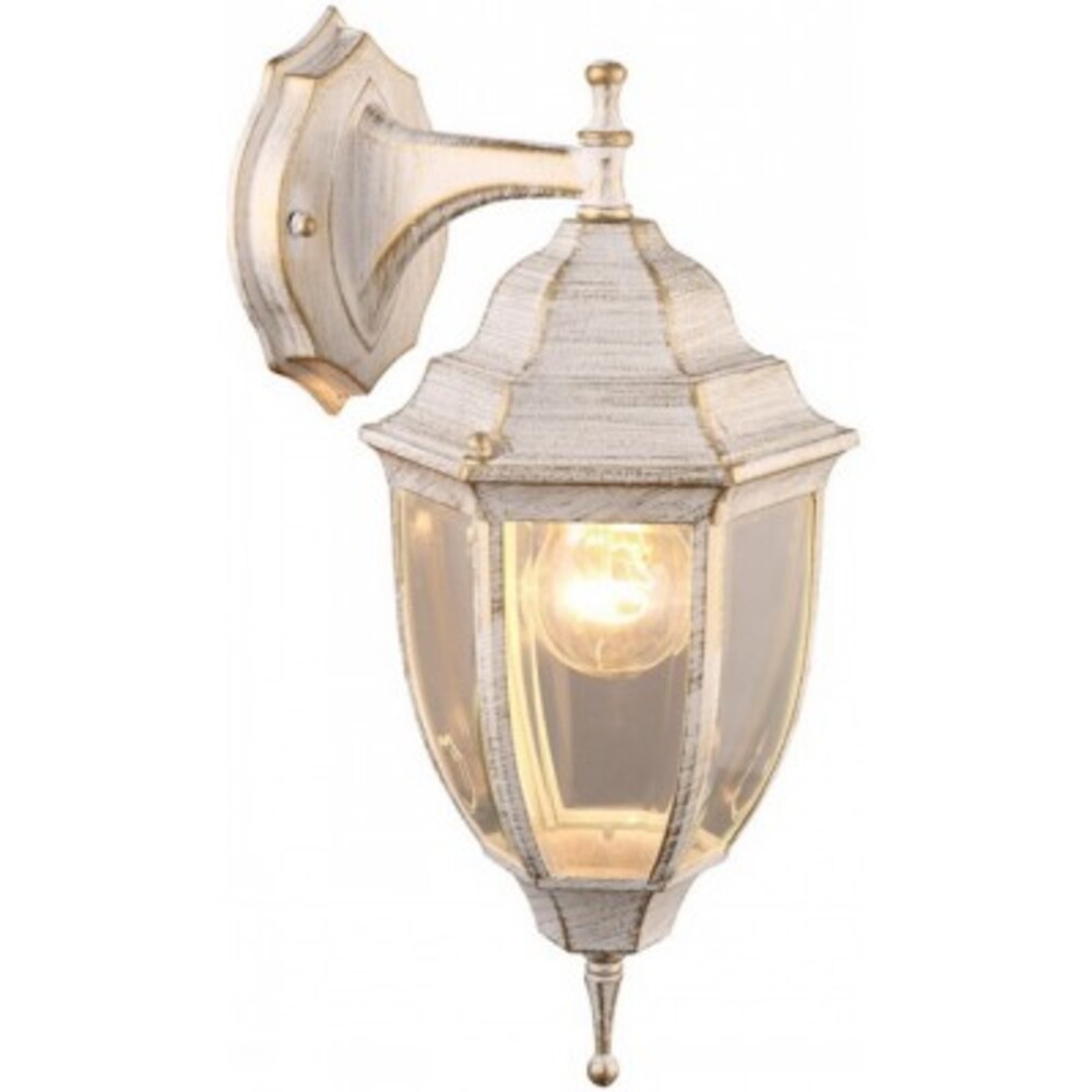 Светильник садово-парковый настенный Arte Lamp Pegasus бело-золотой E27 60 Вт IP44 (A3152AL-1WG) светильник садово парковый настенный arte lamp pegasus черно золотой e27 60 вт ip44 a3151al 1bn