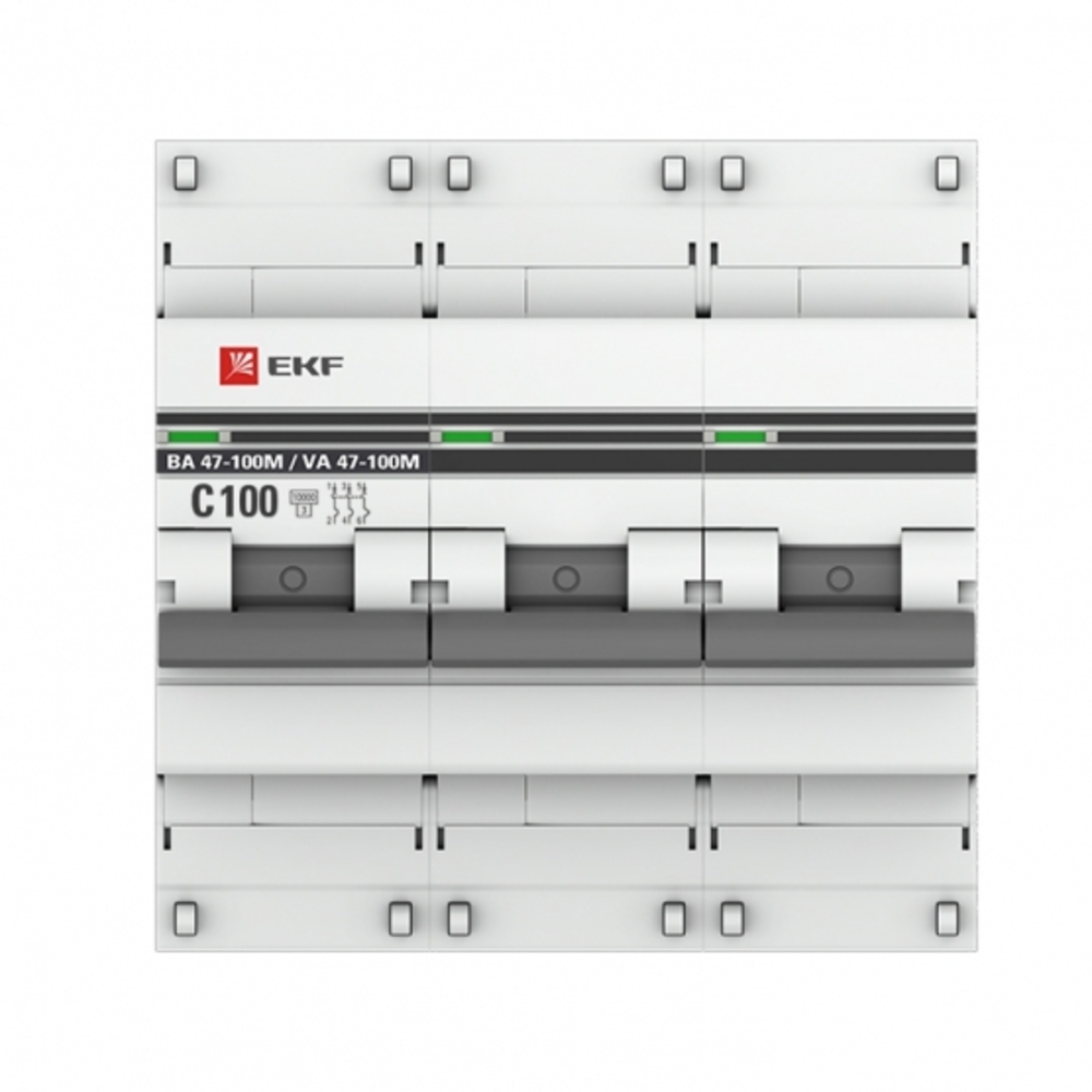 

Автоматический выключатель модульный EKF PROxima ВА 47-100M 3P 100А тип C 10 кА 400 В (mcb47100m-3-100C-pro)