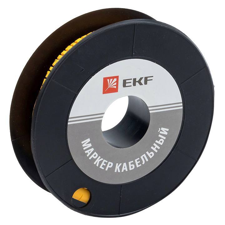 

Маркеры кабельные (клипсы) EKF PROxima 4,5-8,6 мм цифра 2 желтые (350 шт.) (plc-KM-6-2), Желтый