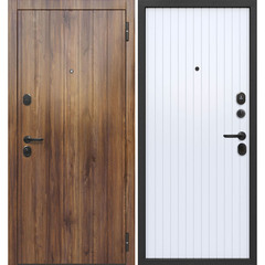 Дверь входная Ferroni Вуд правая дуб бомонд лофт - эмалит белый 960х2050 мм