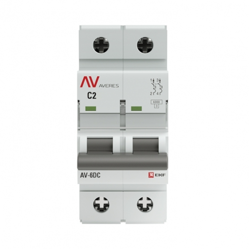 

Автоматический выключатель модульный EKF Averes AV-6 DC 2Р 2А тип C 6 кА 230 В (mcb6-DC-2-02C-av)