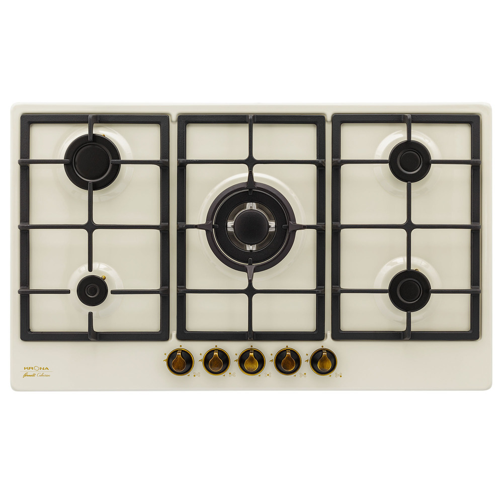 

Варочная панель газовая Krona Novanta 90 5 конфорок слоновая кость