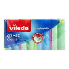 Губка для мытья посуды 65х25х110 мм Vileda Colors (4 шт.)